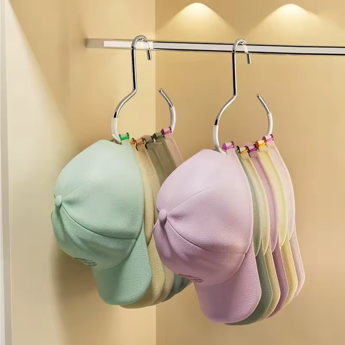Space-saving Baseball Cap and Scarf Organizer