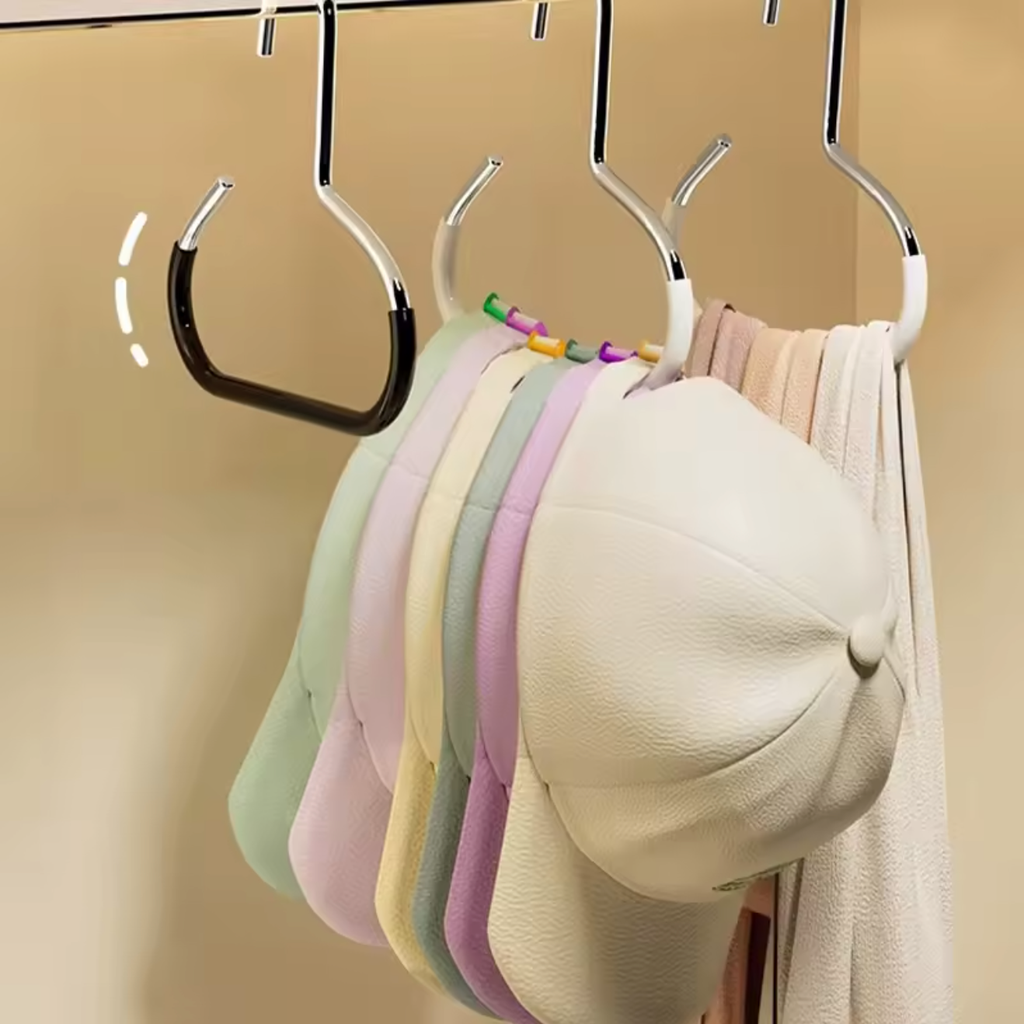 Space-saving Baseball Cap and Scarf Organizer
