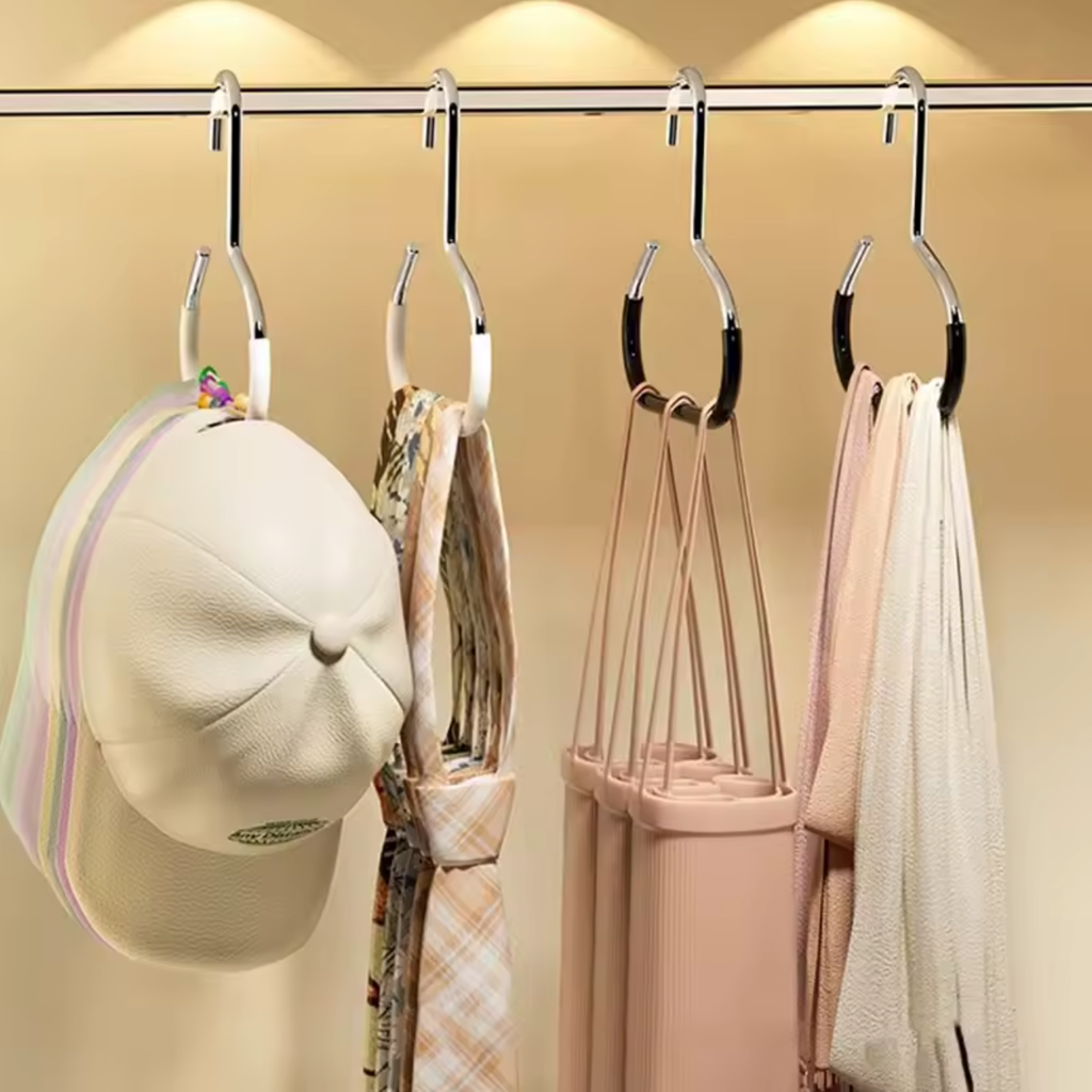 Space-saving Baseball Cap and Scarf Organizer