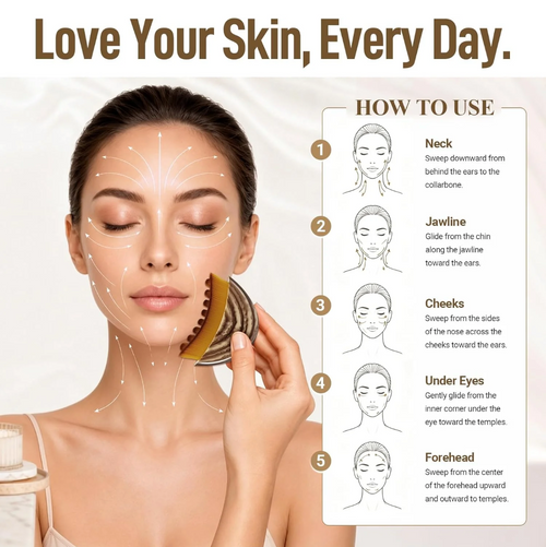 Facial Dry Brush for Lymphatic Drainage