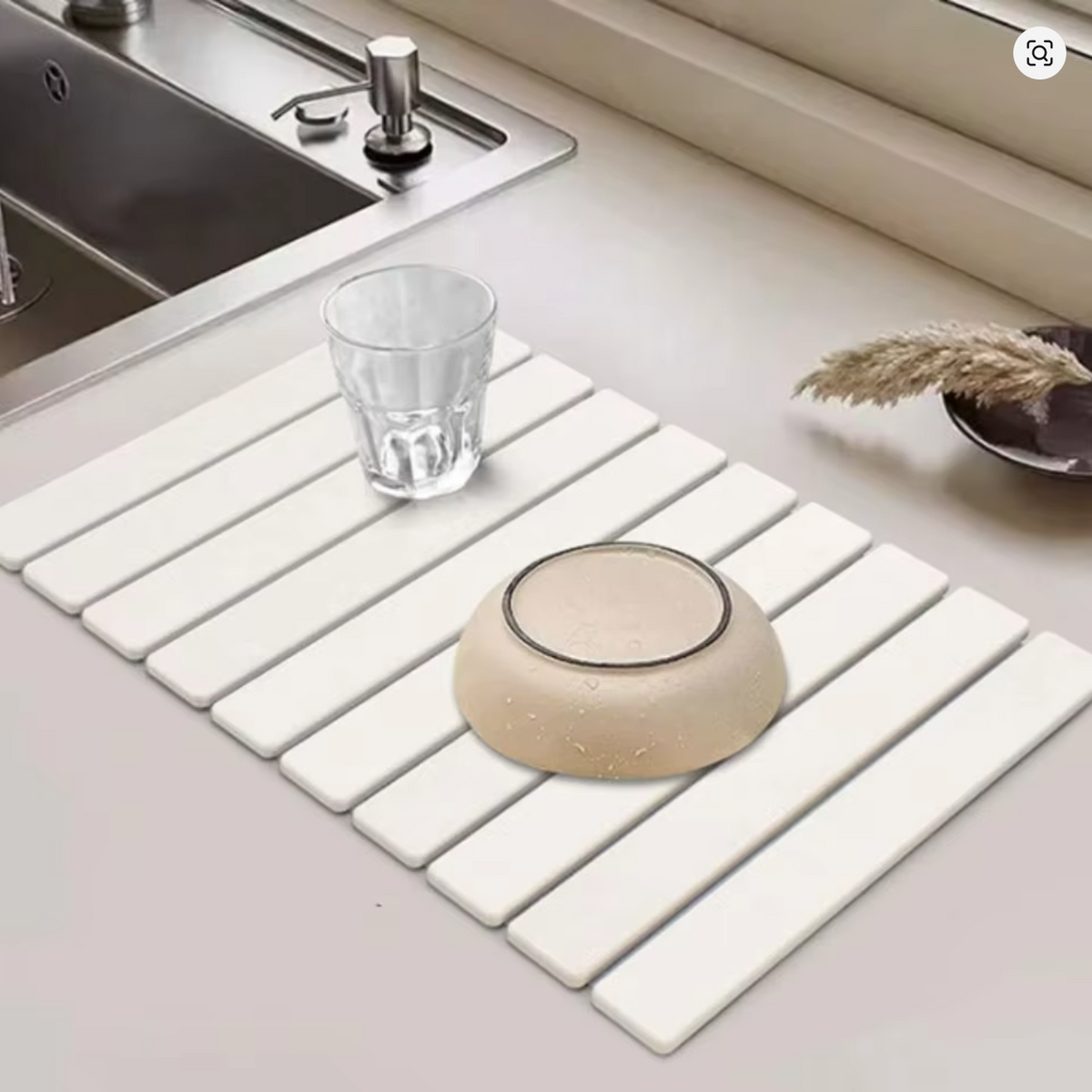 The QuikDry Stone Mat for Kitchen Dishes and Bathroom